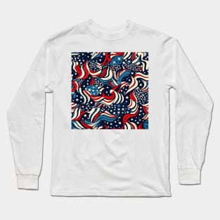 Patriotic 4th of July Pattern 12 Long Sleeve T-Shirt